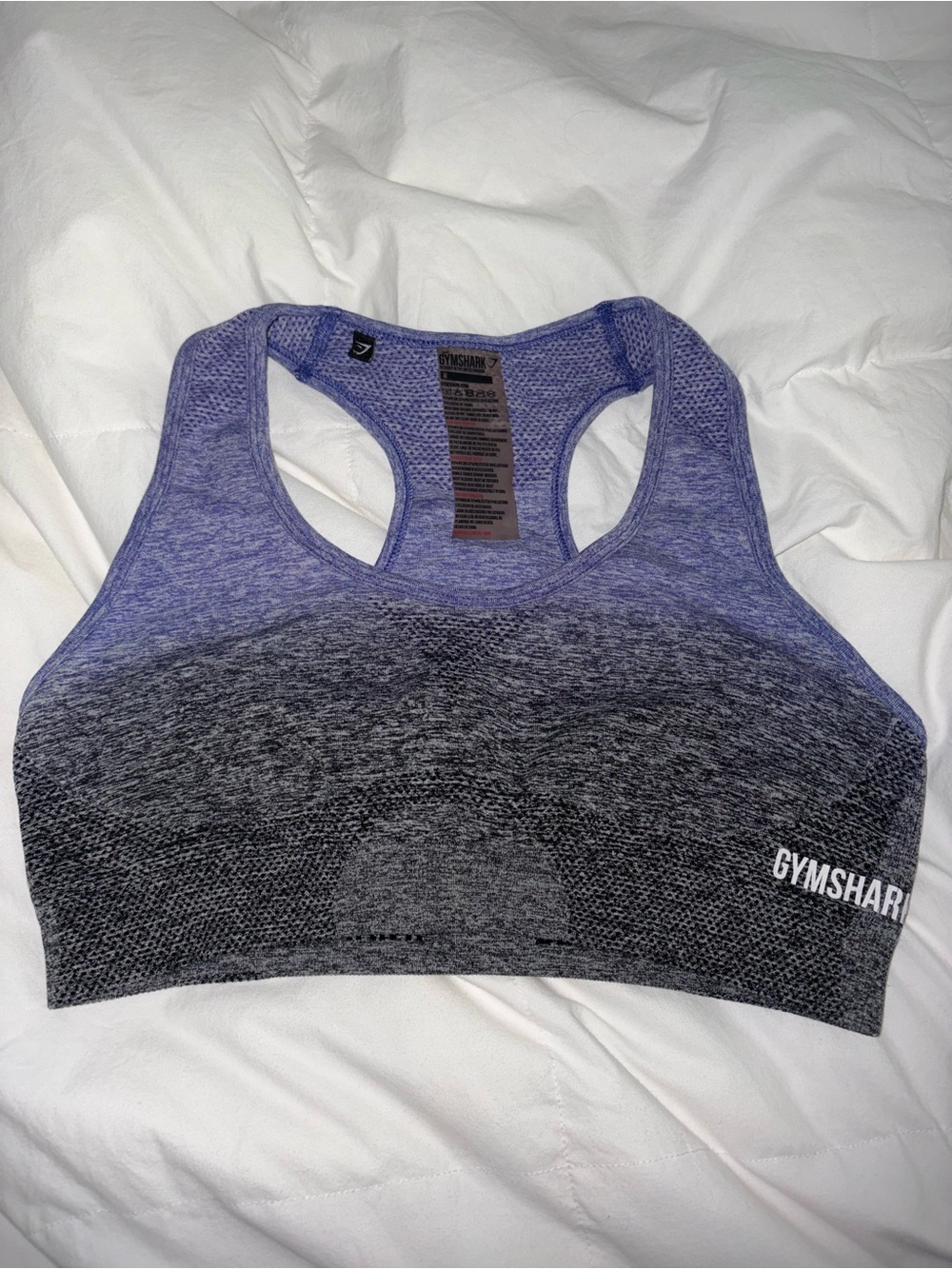 Original 2018 Gymshark Ombre Seamless Sports Bra in Indigo/Black